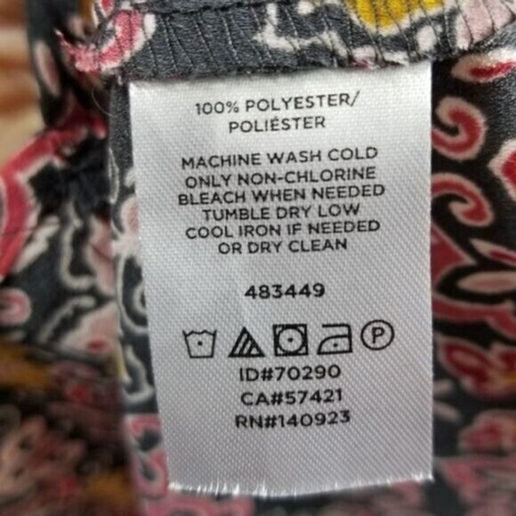 Loft Womens Short Sleeve Floral Maternity V-neck Shirt Blouse Flowy Size XS - Picture 7 of 7